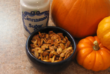 Sugar Spiced Roasted Pumpkin Seeds